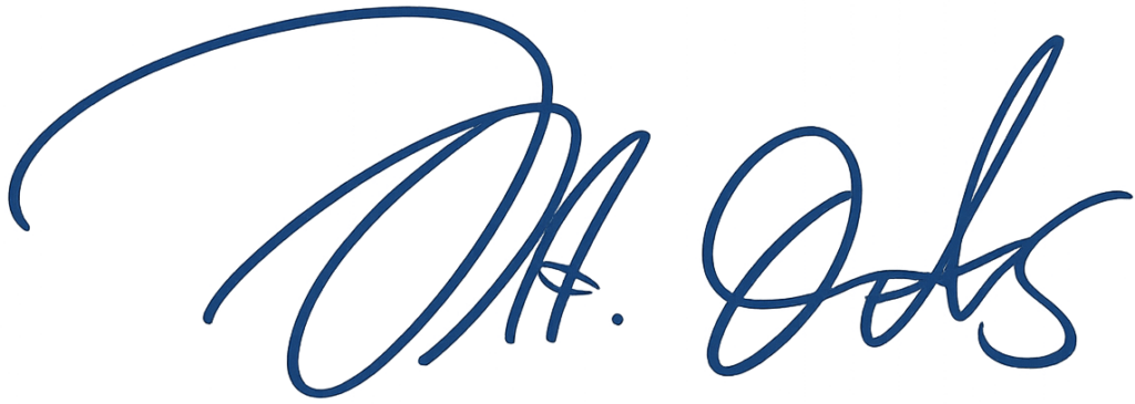 Handschriftliche Signatur Dr. med. Ottes, Fachärztin für Neurologie